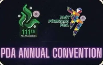 111th PDA Annual Convention graphic with the Fast Forward PDA theme
