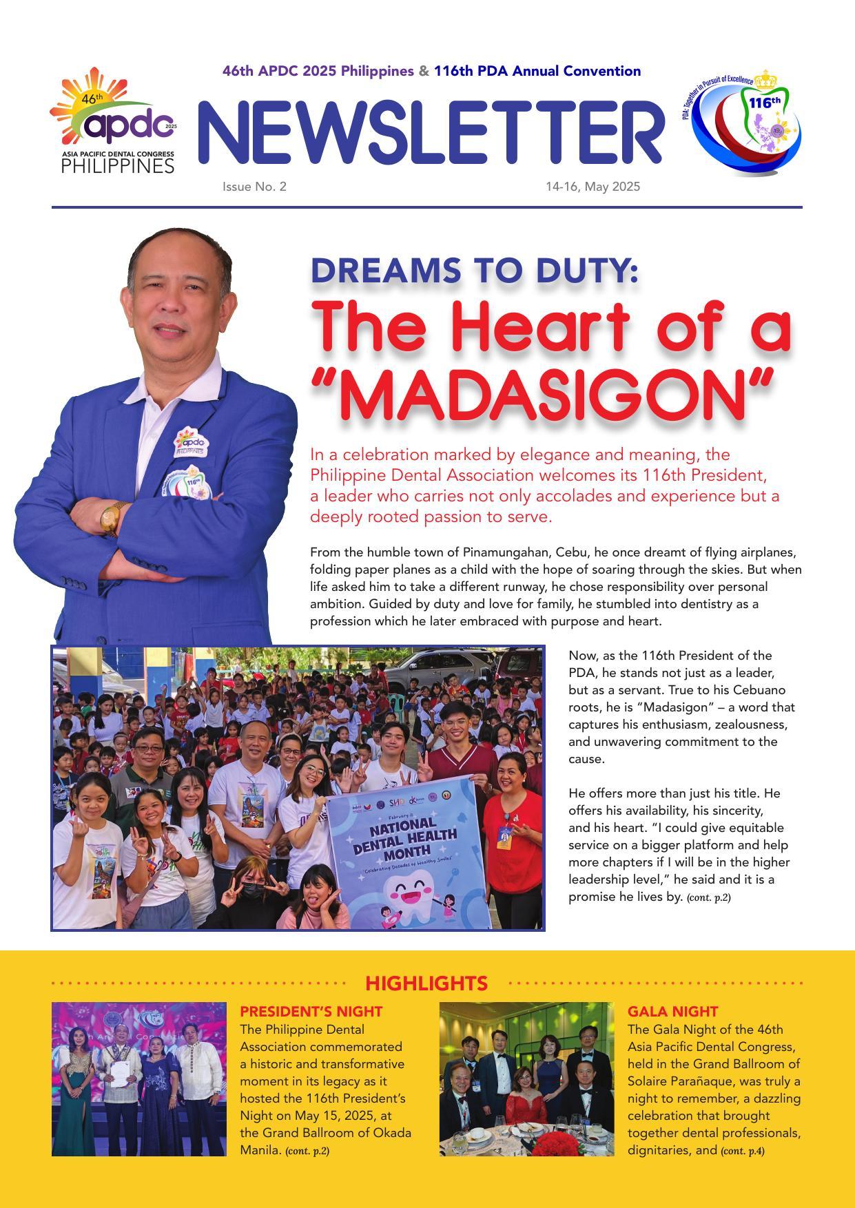 46th APDC & 116th PDA Annual Convention Newsletter, Issue No. 2 — cover