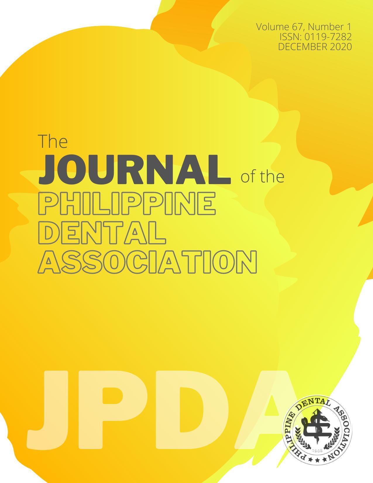 The Journal of the Philippine Dental Association Vol 67 No 1 — cover