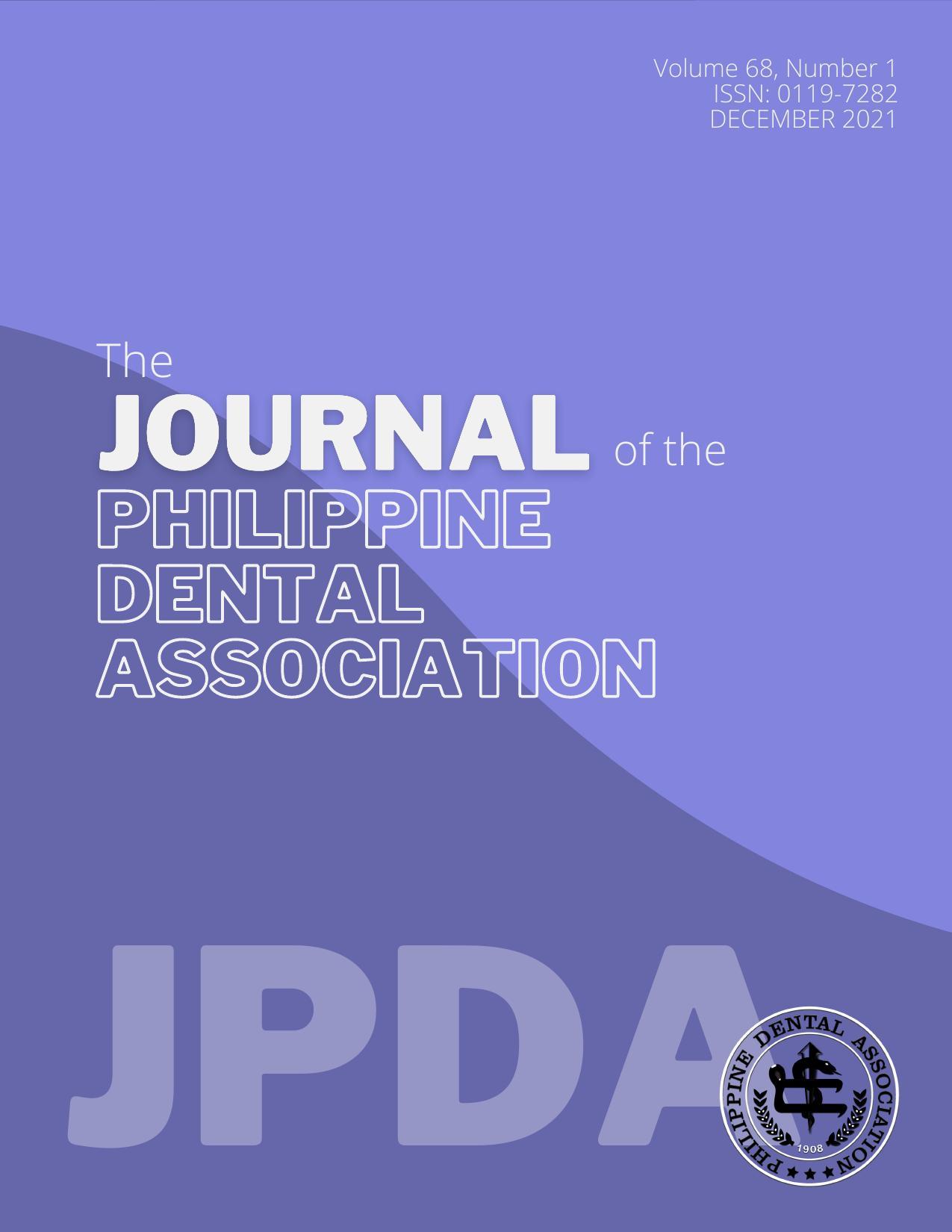 The Journal of the Philippine Dental Association Vol 68 No 1 — cover